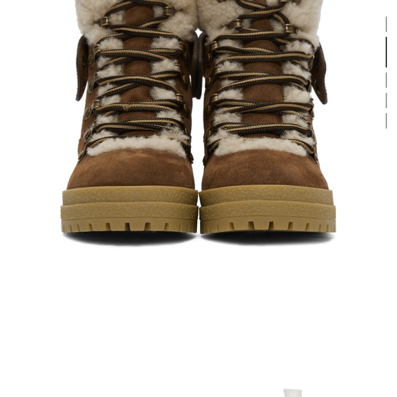 SEE BY CHLOÉ Tan Eileen Lace-Up Heeled Boots - Picture 7 of 12
